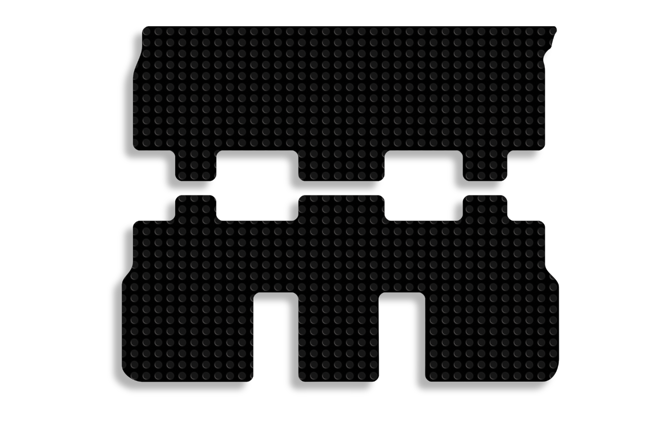 VW Kombi Transporter <b>LONG-WB</b> 2 x Seat Rows Back Passenger Floor Mats (2016-2019) - Image 3
