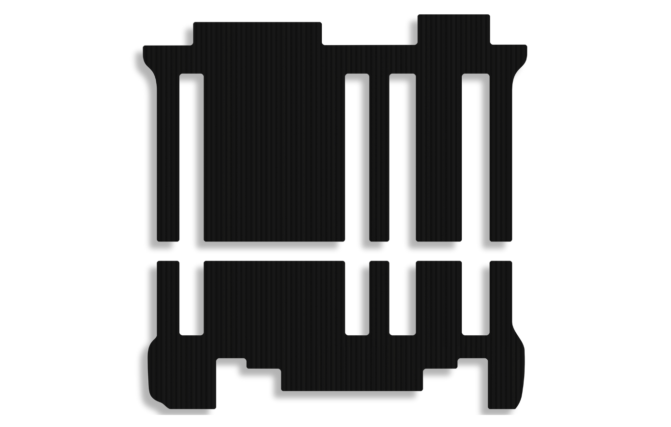 Hyundai H1 Bus Back Passenger Floor Mats 2007-2021