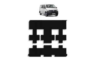 VW T6.1 Transporter 4 Motion SWB (Facelift) Back Passenger Floor Mats 2019 – present Ribbed